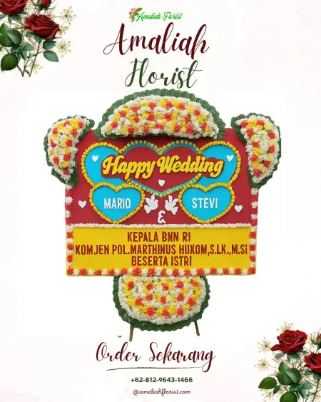 Papan Bunga Pernikahan Sukalangu